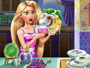 Rapunzel Dish Washing Realife Game