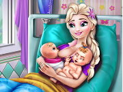 Elsa Mommy Twins Birth Game