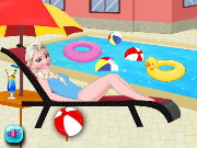 Elsa Pool Party Deco Game