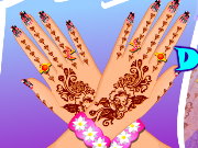 Mehndi Hand Decoration