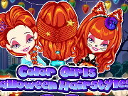 Color Girls Halloween Hairstyles Game