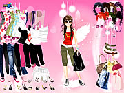 Pink Feather Dress Up Game