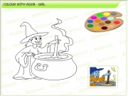 Girl pot coloring