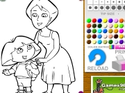 Dora And İts Mother Coloring
