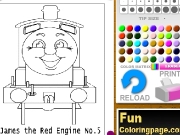 James The Red Engine Coloring Game