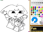 Dora and monkey coloring Game