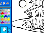 Strange house coloring Game