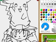 Pokemon and friend coloring 2 Game