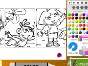 Dora anime coloring