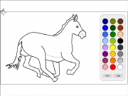Running horse coloring