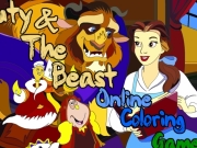 Beauty and the beast online coloring Game
