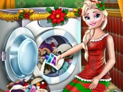 Elsa Washing Christmas Toys Game