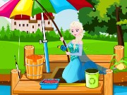 Elsa Learn Fishing Game