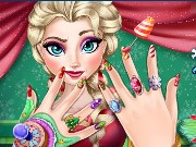 Elsa Christmas Manicure Game