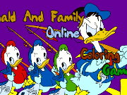 coloring pages donald and Family Game