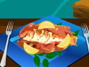 Grilled fish with lemon Game