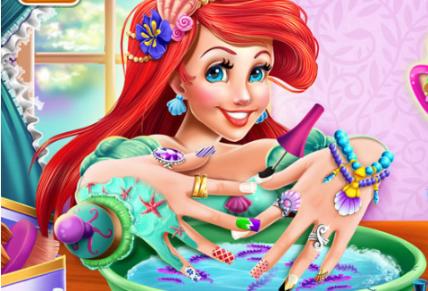 Mermaid Princess Nail Spa Game
