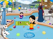 Frozen Pool Party Cleaning Game