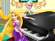 Elsa And Rapunzel Piano Contest Game