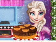 Elsa Cooking Christmas Cake Game