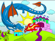 Castle And Dragon Coloring
