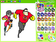 The Incredibles Colorbook Game