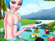 Frozen Elsa Ice Bucket Makeover Game