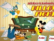 Mickey And Friends In Pillow Fight