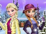 Elsa And Anna Winter DressUp