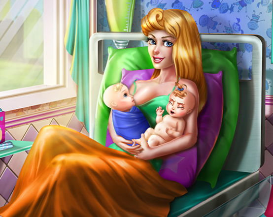 Sleepy Princess: Twin Birth Game