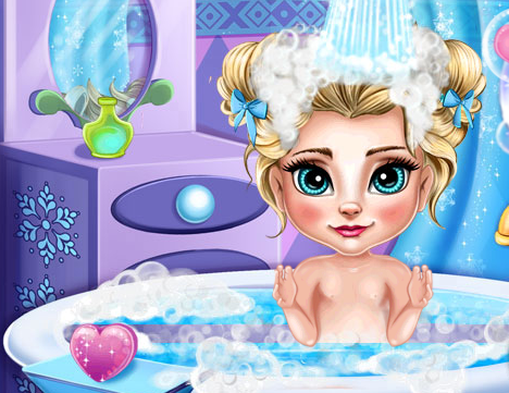 Ice Queen Baby Bath Game