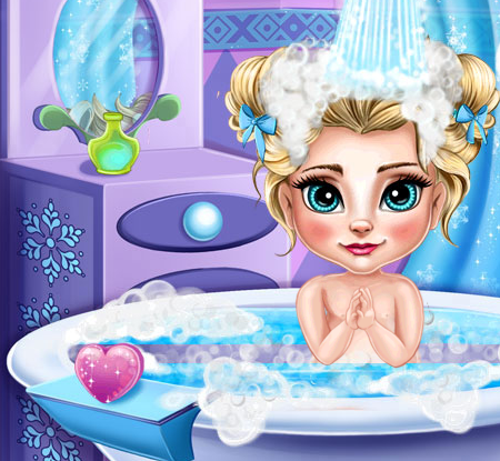 Elsa Baby Bath Game
