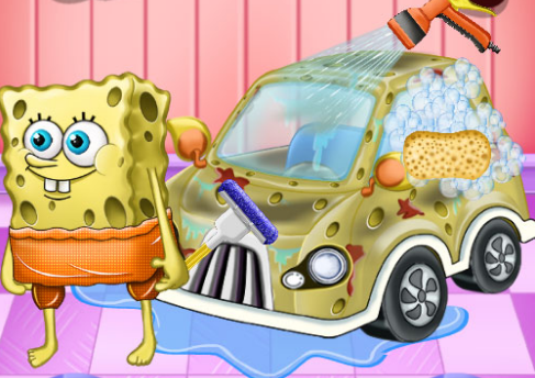 Spongebob Car Cleaning Game