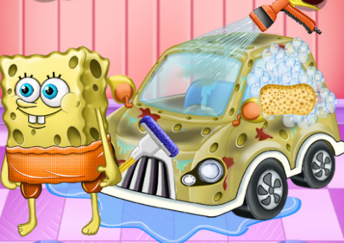 Spongebob Car Cleaning