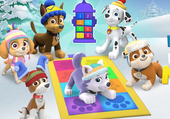 PAW Patrol Snow Day Math Moves Game