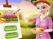 Elsa Drawing Teacher Game