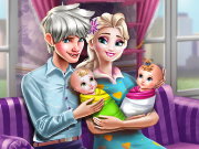 Elsa Twins Family Day Game