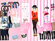 Pink Wallpaper Dress Up Game