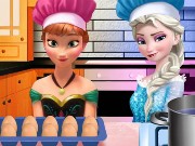 Elsa and Anna Eggs Painting