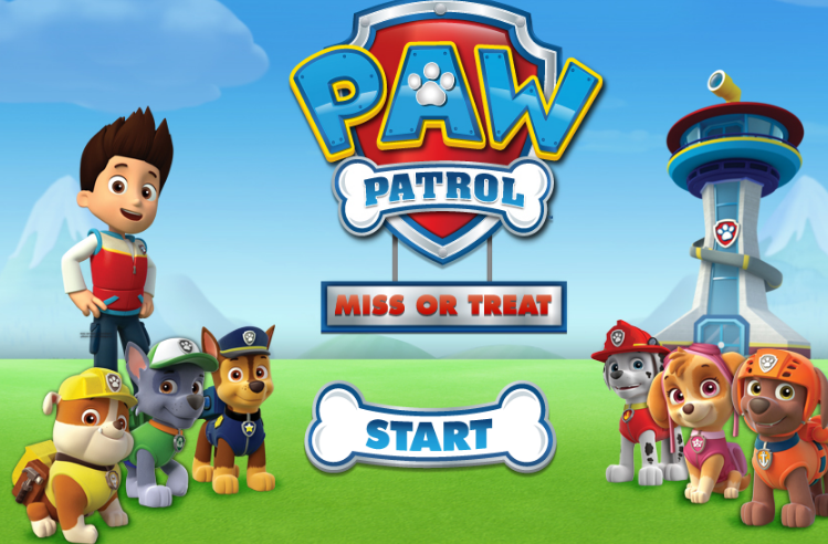 Paw Patrol Miss Or Treat Game