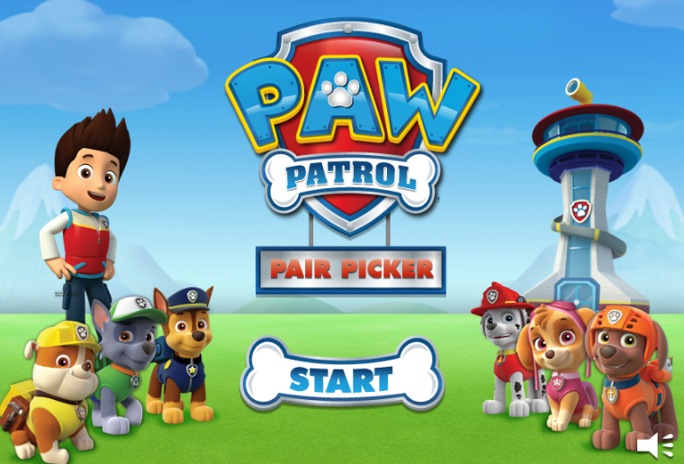 Paw Patrol Pair Picker Game