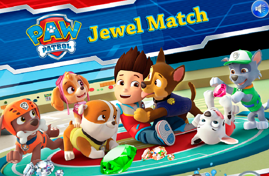 Paw Patrol Jewel Match Game