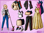 Anime Girl and Dog Dressup Game