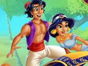 Jasmine and Aladdin Kissing