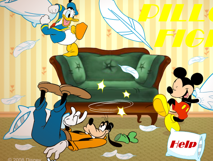 Mickey Mouse Pillow Fight Game