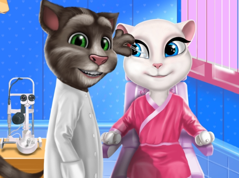 Talking Angela Eye Doctor Game