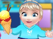 Baby Elsa Cooking Homemade Icecream