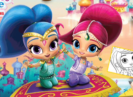 Shimmer and Shine Pencil Coloring Game