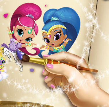 Shimmer and Shine Coloring Book Game