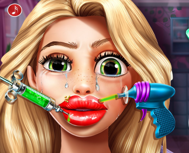 Princess Rapunzel Lips Injections Game